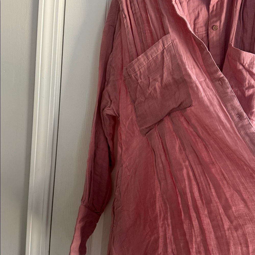 Free People Voyager Shirtdress Button-Front Oversized Dress - Picture 14 of 16